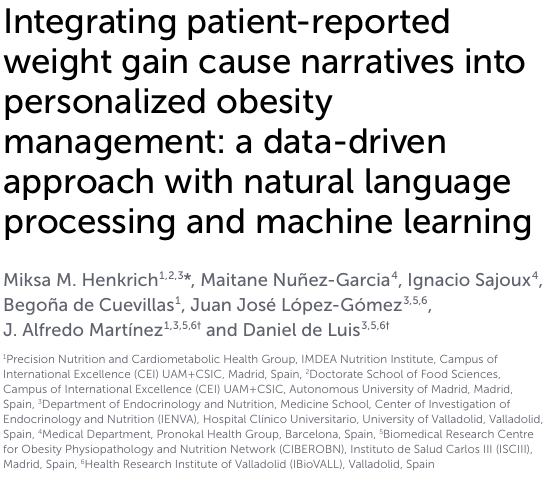 ienva's tweet photo. Escuchar al paciente también es ciencia de datos. Integrar narrativas sobre ganancia de peso con NLP y ML abre la puerta a un manejo más personalizado de la obesidad. 🩺🤖 https://t.co/D79XuDfZaw https://t.co/KJx7u8wlMq