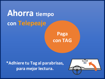 Estimado usuario, lo invitamos a realizar su pago con TAG.