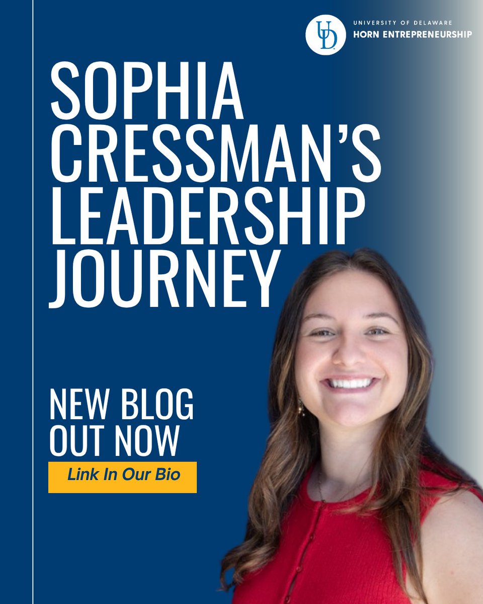 udhorn's tweet image. New article out now: Sophia Cressman’s passion for leadership development drives connection, growth, and impact. 🎉

Click here to read more about this article: hubs.li/Q04c11SJ0

#udel #udelaware #universityofdelaware #entrepreneurship #entrepreneur #delaware  🎉