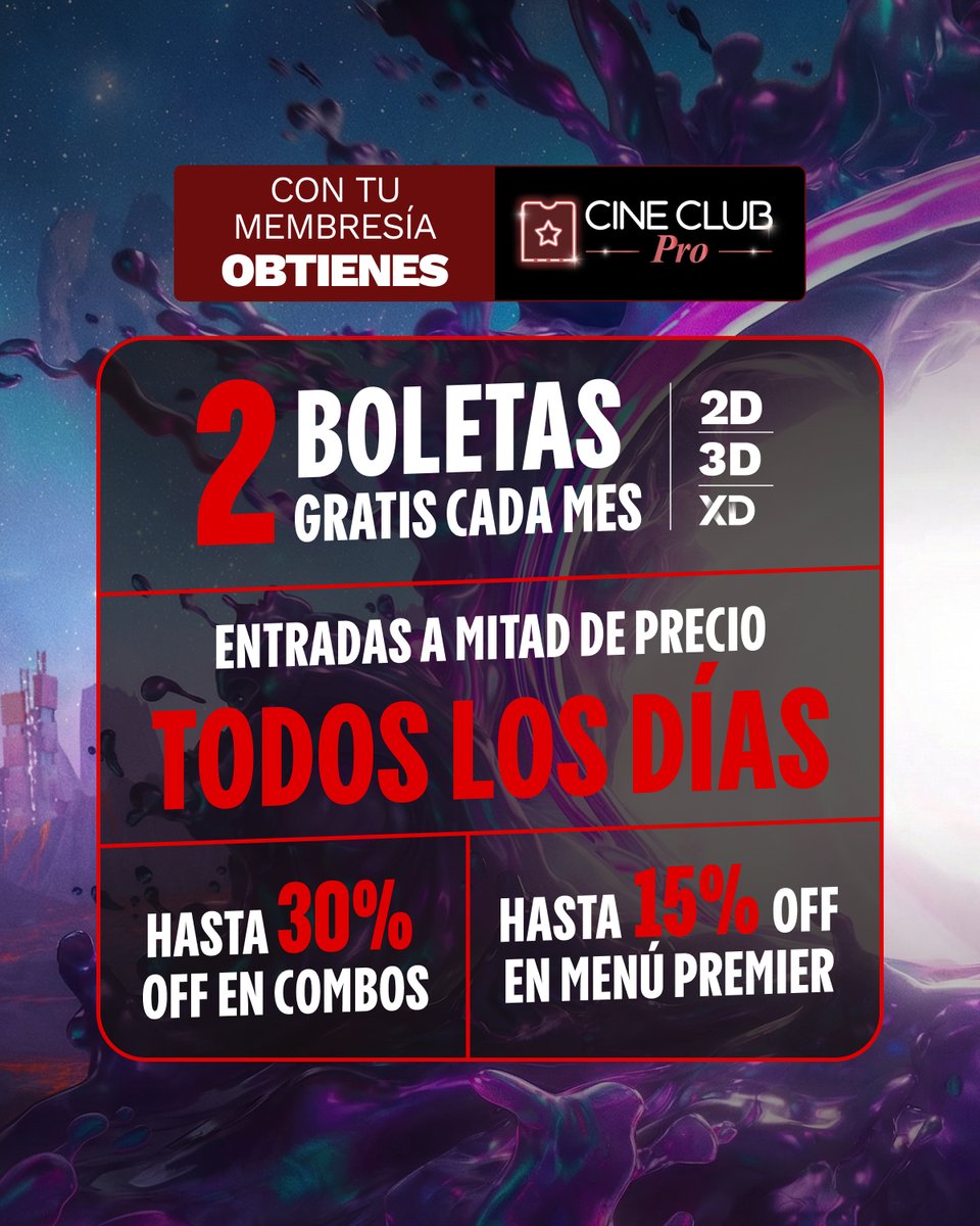 CinemarkCol's tweet photo. Promos hechas para la realeza.👸🏼

Disfruta de cualquiera de estos paquetes de la membresía #CineClubPro y empieza a aprovechar cada beneficio.

Conoce más aquí: https://t.co/rkq11ItEO1 https://t.co/4zVZl2pYeN