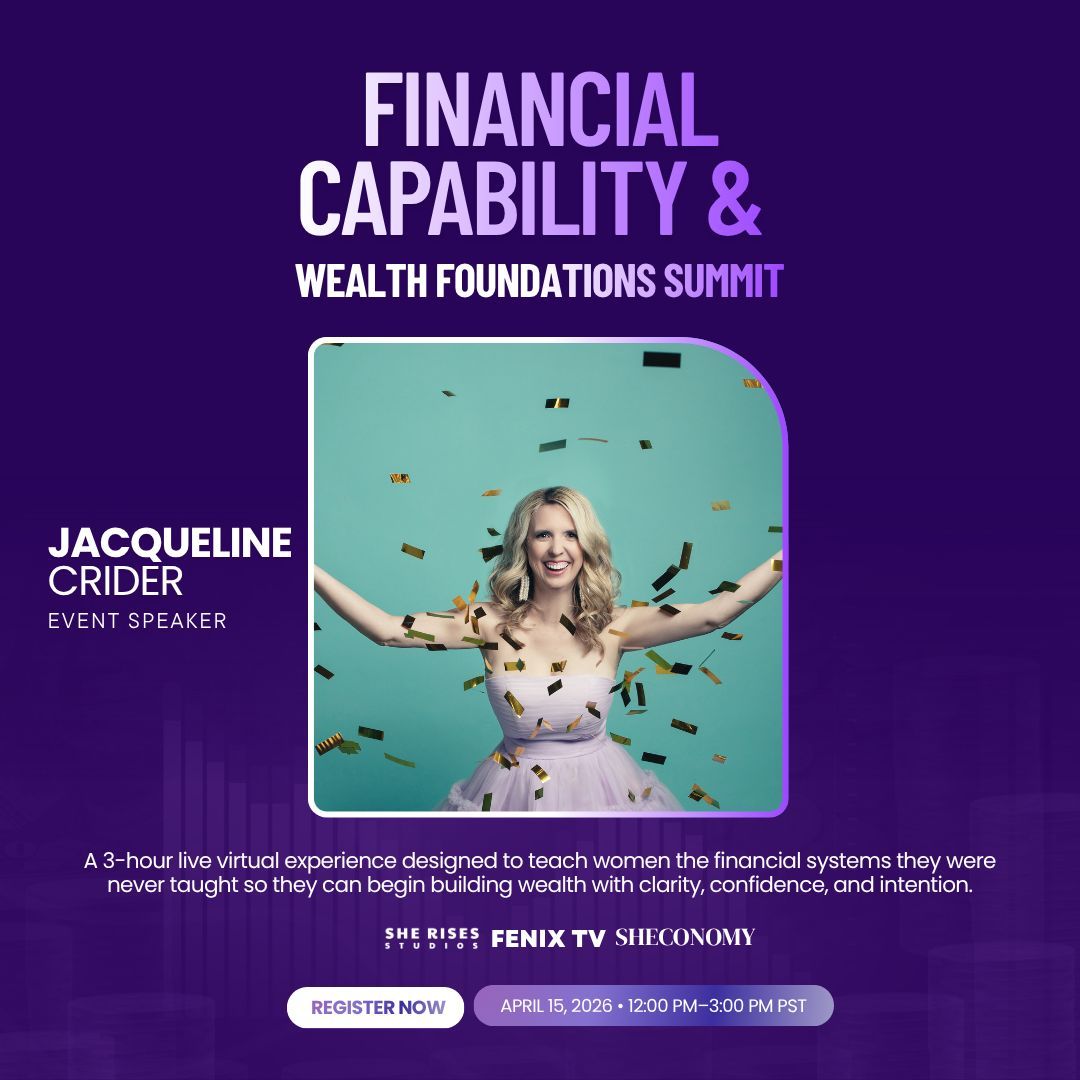 Women earn income—but aren’t taught how money builds wealth.

Financial Capability &amp; Wealth Foundations Summit

April 15 • 12–3 PM PST

👉 Register FREE: sherisesstudios.wixforms.com/f/744585787910…

#FinancialLiteracy #WealthBuilding #FinancialFreedom #WomenInBusiness #SheRisesStudios