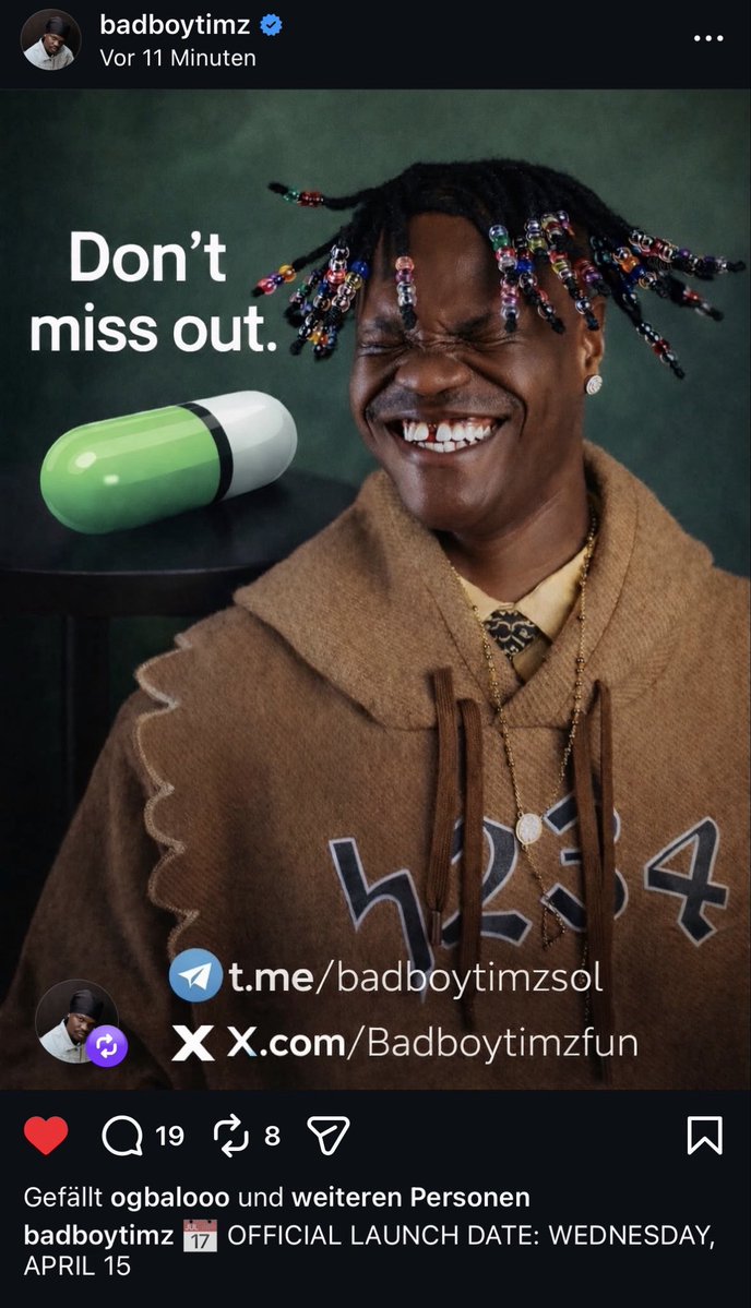 Badboytimz on Solana tweet media