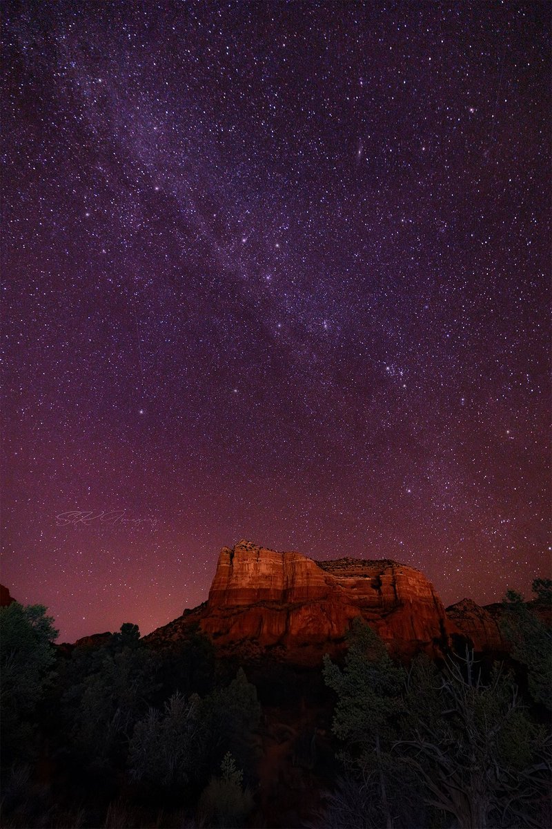 Last time we spent any time in #Sedona was the last time I’d shot the #MilkyWay.  Maybe a year and a half ago. This is #BellRock. We always see people climbing it when we drive by. I wonder if we can make it up there!?
I also wonder if I’ll get to shoot any Milky Way shots on