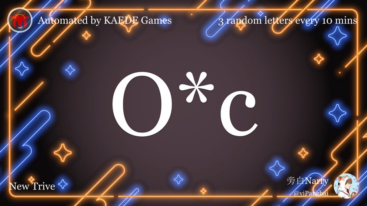 3letter_'s tweet image. O*c