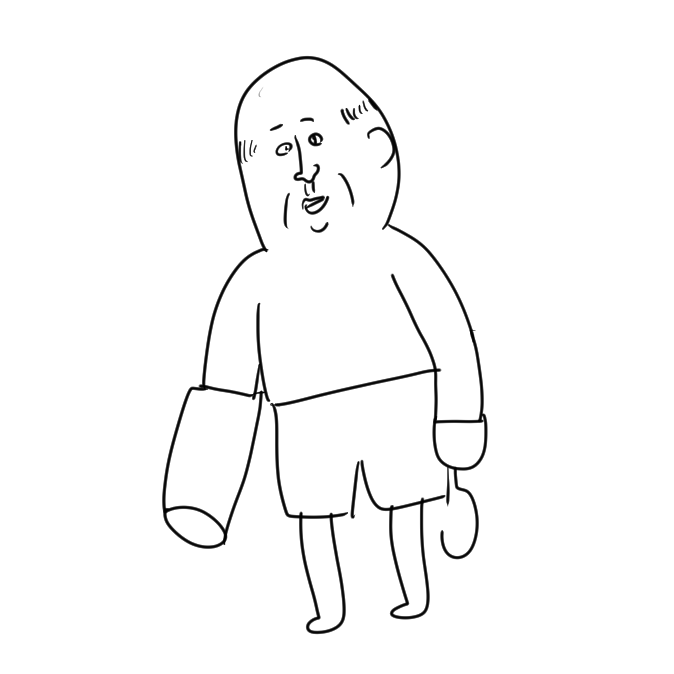 tadanosyuhuda's tweet photo. Gamedev.js Jam 2026 entry!
A dude messed up and now his arms are a cannon &amp; a hook, pressing buttons is nearly impossible lol.
First time doing 3D, it's brutal!! The uncle himself is becoming the machine, help!!
#GamedevJS #gamedevjsjam #gamedev #indiedev https://t.co/udpz8ra2XK