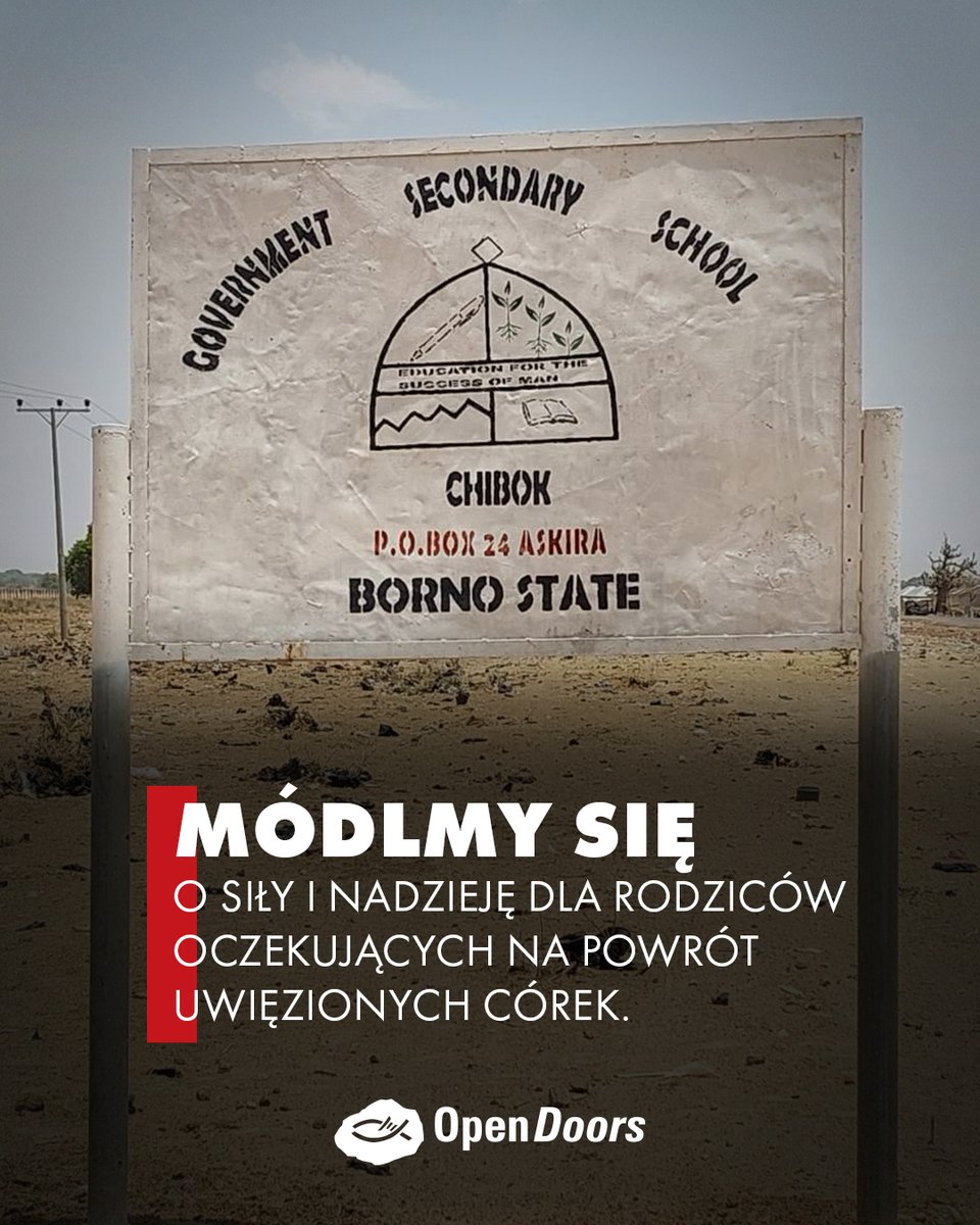 Open_DoorsPL's tweet image. 12 lat temu, 14 kwietnia 2014 roku, doszło do jednego z najgłośniejszych masowych uprowadzeń w historii Nigerii. Ze szkoły w Chibok bojownicy Boko Haram porwali 276 dziewcząt.

Zachęcamy do przeczytania artykułu:
opendoors.pl/wiadomosci/naj…

#OpenDoors #OpenDoorsPolska #Chibok