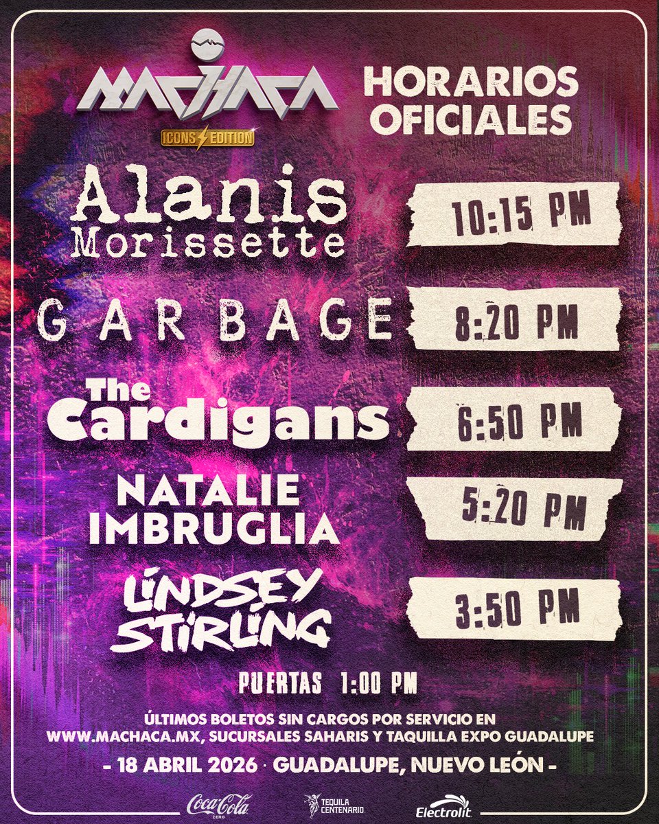 mty_360's tweet photo. ⚡️¡HORARIOS OFICIALES #MACHACA 2026!⚡️ https://t.co/YJVHBB2WaE