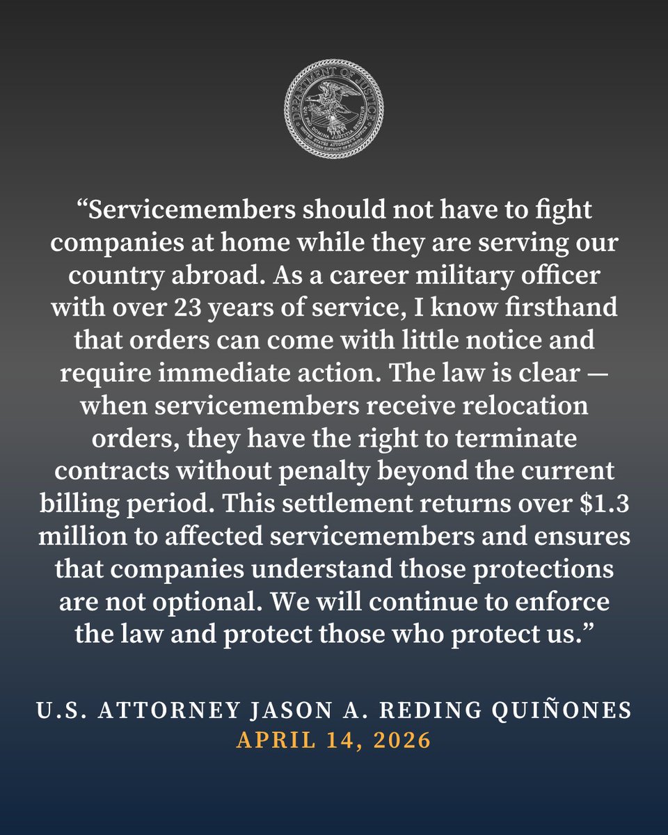 US Attorney Reding Quiรฑones tweet media