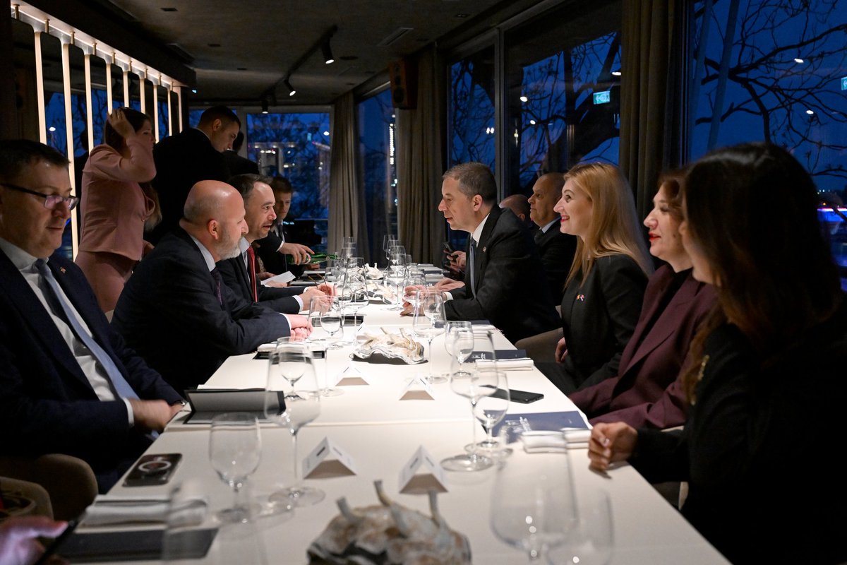 markodjuric's tweet image. As part of his regional tour, I was happy to host Mr. @prevotmaxime to Belgrade on his official visit. Over an enjoyable welcoming dinner, we exchanged views on deepening bilateral cooperation between #Serbia and #Belgium and discussed a range of mutually beneficial topics.