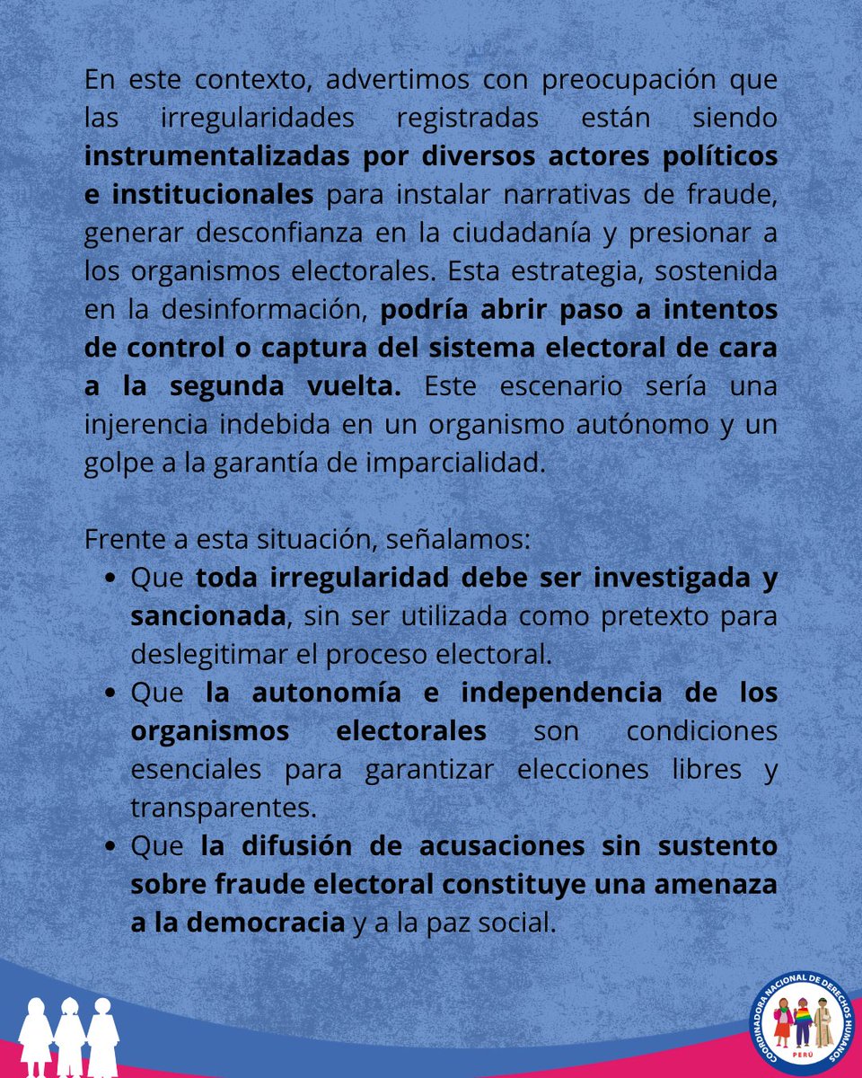 CNDDHH 🇵🇪 #ConsensoPorLosDDHH tweet media