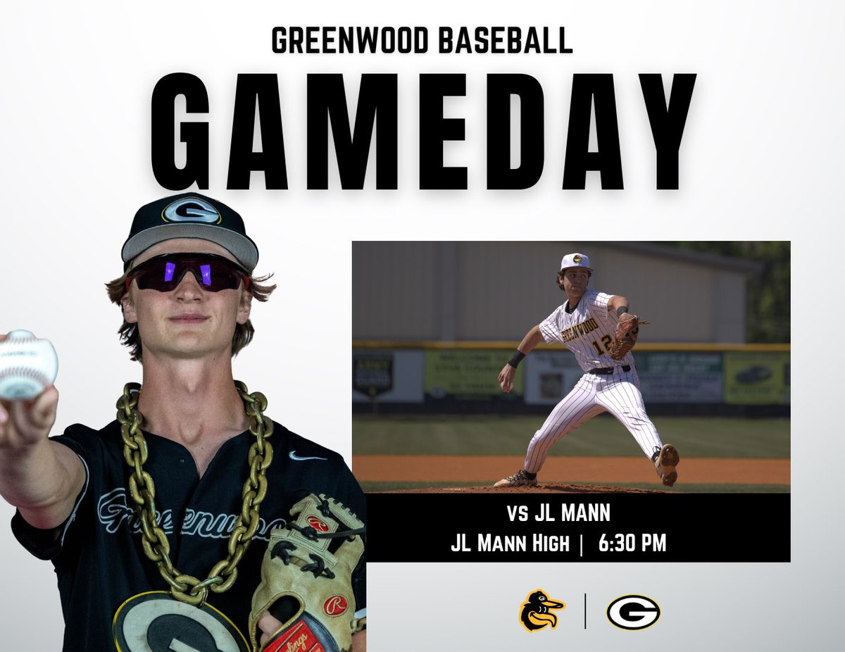 GHS_Baseball27's tweet photo. Game day! Your Greenwood Eagles are headed to Greenville for a region match up with JL Mann. BE LOUD, BE PROUD! Go Eagles!

 🆚 JL Mann Patriots
📍JL Mann Athletic Complex
🕐 6:30 pm https://t.co/Z8b5kn4oGp