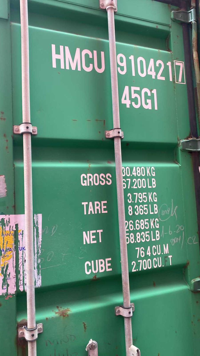 jack_rao11's tweet photo. Jual container bekas ukuran 20 &amp; 40 feet (Dry &amp; Reefer)

Harga container bekas utk saat ini dimulai dari harga:
- 20GP 23jt/unit
- 40HC 35jt/unit

Kondisi 70% keatas

- Harga diatas blm termasuk ongkos delivery kelokasi pembeli
- Lokasi di Belawan, Medan

HP &amp; WA: 0877-6049-6041 https://t.co/M8rNbCbj8p