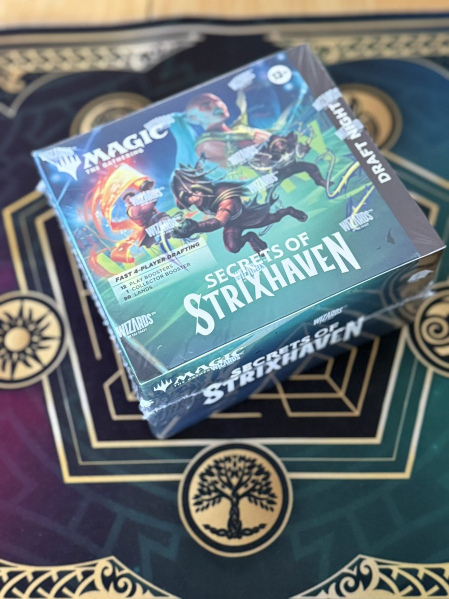 MTG_Baron's tweet photo. Im just gonna open this up and do some test sealed decks. What school is probably the best? Witherbloom? Silverquill? Lorehold seems too risky https://t.co/ovm2fhhpHt