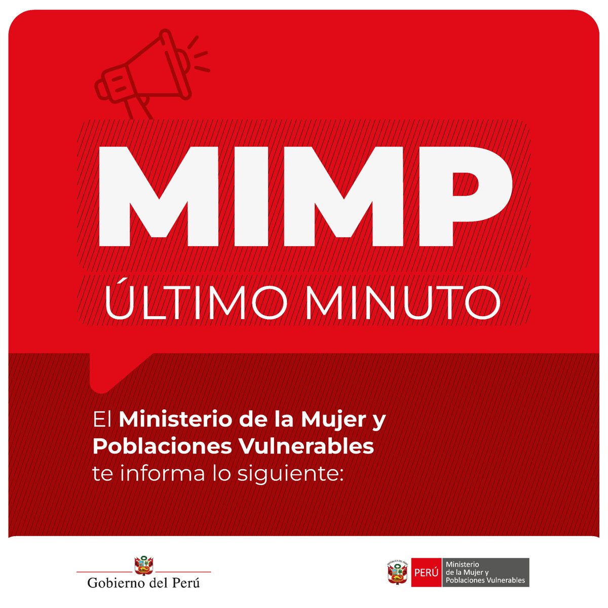 Ministerio de la Mujer y Poblaciones Vulnerables tweet media