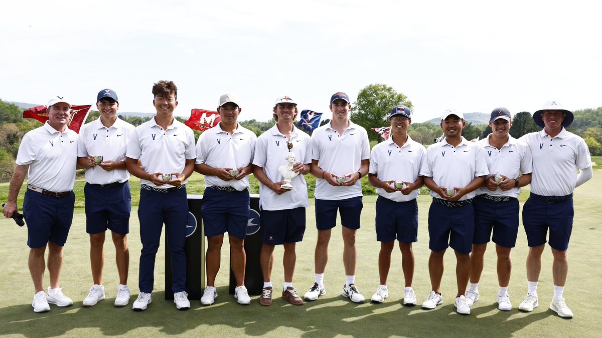 UVAMensGolf's tweet image. For the first time. the CAVALIERS are outright champs at the Lewis Chitengwa Memorial!

#GoHoos