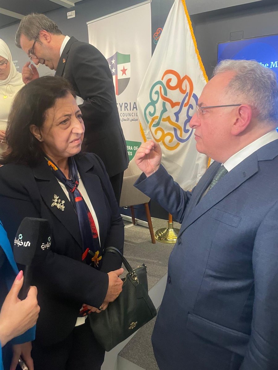 sinam56's tweet photo. at the @MiddleEastInst I asked Syria’s finance minister about plans for industrial development in Aleppo and the northeast Syria . 

Syria’s redevelopment needs to be  spread throughout the country. 

All Syrians must benefit from economic investment coming into our nation. https://t.co/TUv45lt3mV