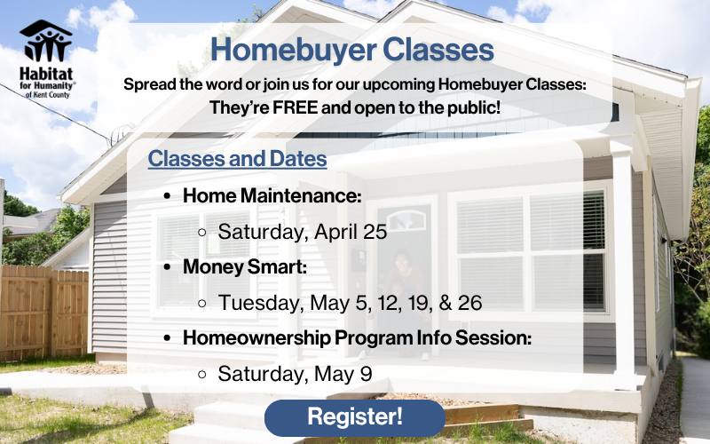 HabitatKent's tweet image. Ready to start your homeownership journey?🏠 Join us for our upcoming Homebuyer Classes! They're FREE to attend and open to the public! 

Learn more and register: ow.ly/gKVF50YJ2MK

#homeownership #classes #education