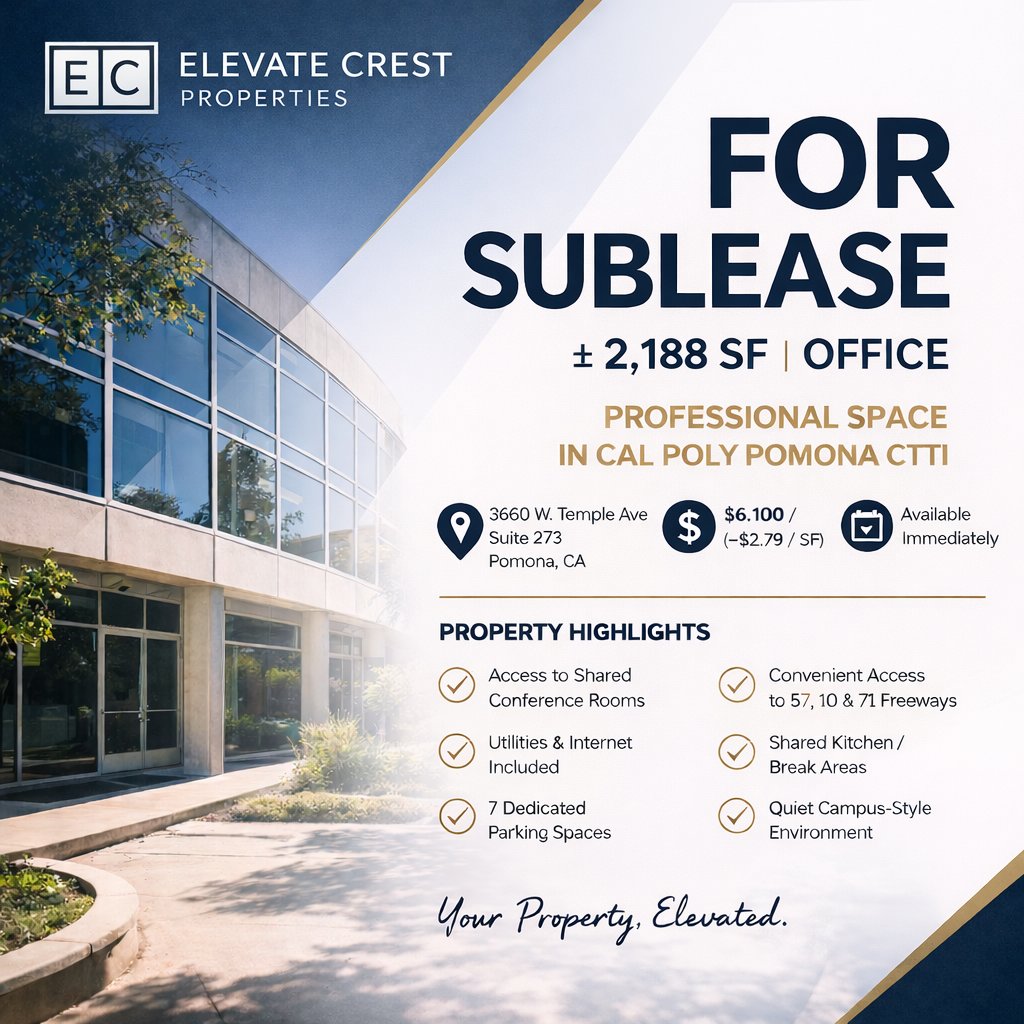 elevatecrest's tweet photo. Professional office space in a prime Pomona location.
Clean, convenient, and ready for your next move.

#elevatecrestproperties #commercialrealestate #officespace #pomona #CRE https://t.co/viP8JSZegC