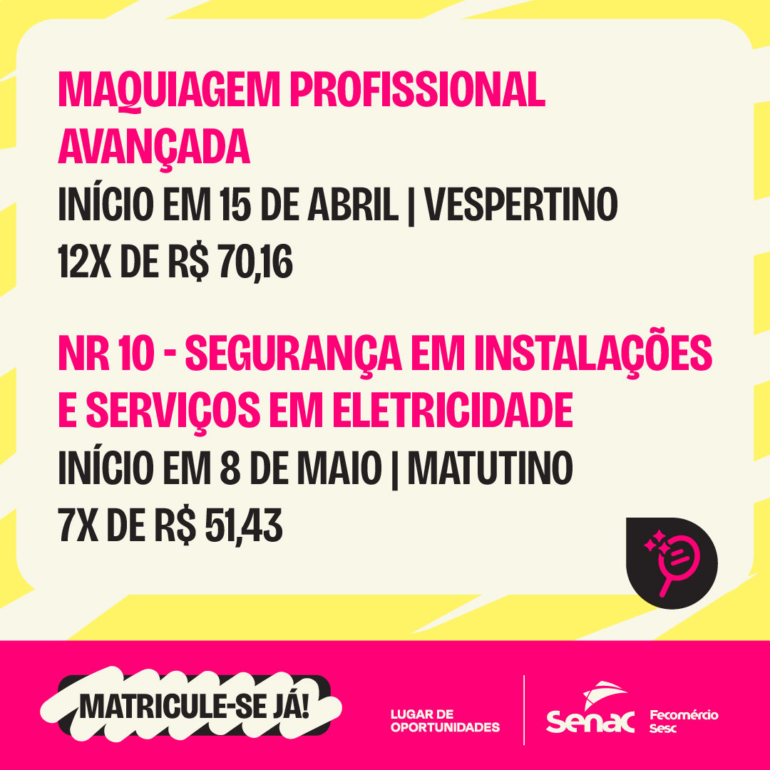 SenacDF's tweet photo. Vamos lá! 💙

Não perca a oportunidade de se inscrever nos cursos da unidade do Senac-DF no Sobradinho!

Vai de Senac que é sucesso!
➡️ Acesse: https://t.co/noA73rHbAd

#SenacDF #VaideSenacqueésucesso #Sobradinho https://t.co/pMRkLVr7Hf