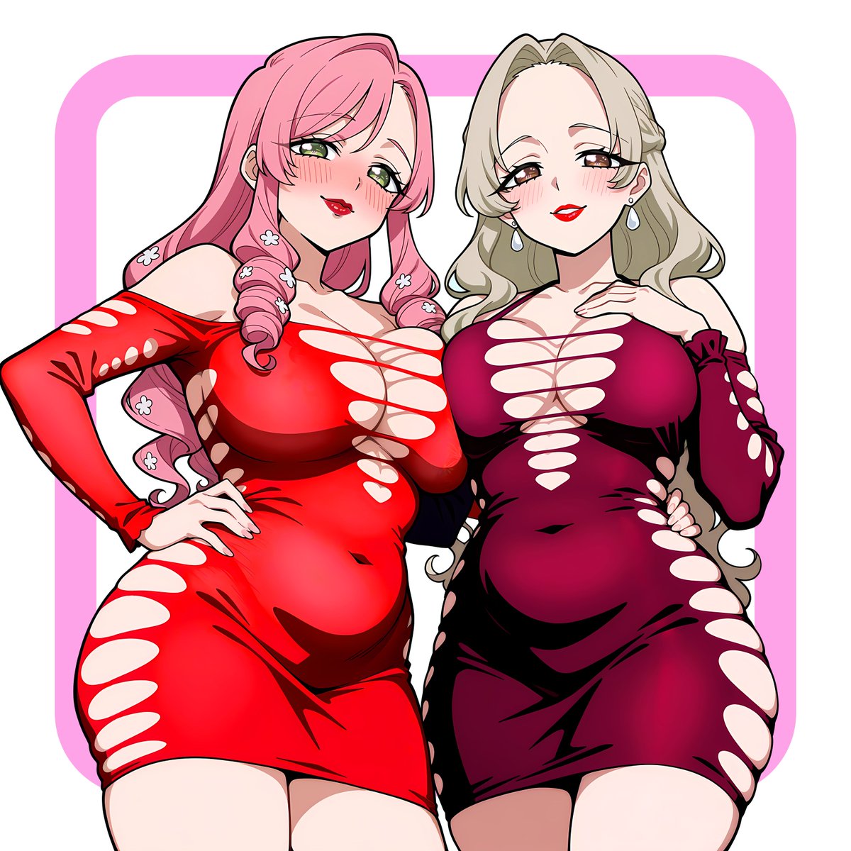 StableTomboy's tweet image. Hahari 花園羽々里 
Jiai 慈相千優  
Sexy mommies
#100カノ #100Kanojo #AI