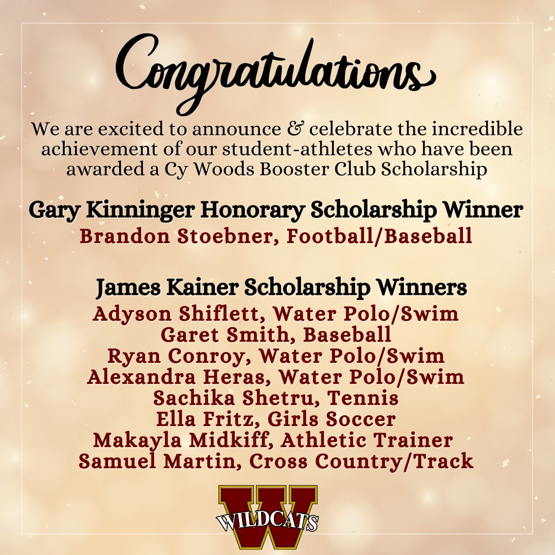 CW_Athletics's tweet photo. We are beyond proud to recognize this year’s Booster Club Scholarship winners! These individuals have shown that excellence happens both in the classroom and on the field. Your hard work, leadership, and heart have left a lasting mark on our campus! Congrats!! https://t.co/u3Fts4HG5j