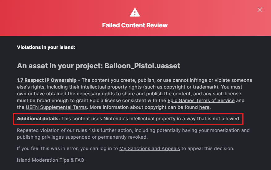 ToraUEFN's tweet image. Dear Fortnite, your Ai slop moderation system has proven to be the best system out there! I salute you for being an amazing UGC platform 🫡❤️