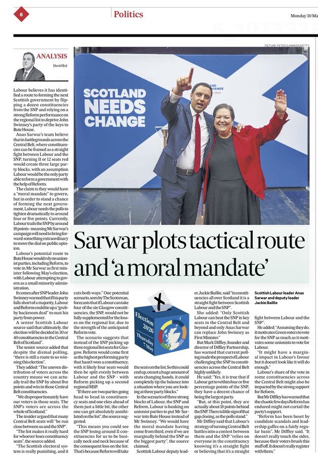 LloydAMelville's tweet photo. Just to remind the desperate Labour spinners that your *own strategists* were briefing this to the press just a few weeks ago.

Vote Labour, get Reform. https://t.co/F4aaxcnqa8