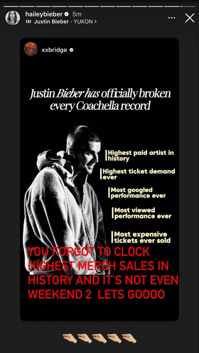 k is never leaving bieberchella tweet media