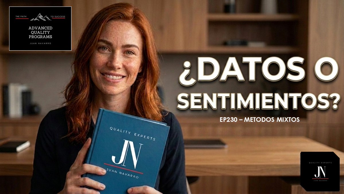 JuanNavarroAdv1's tweet photo. EP230 – Datos vs. Sentimientos: ¿Cuál Te Hace Mejor Líder?
Los directivos suelen dudar en combinar datos con su intuición, un aspecto crucial para la toma de decisiones efectiva. 
#AdvancedQualityPrograms #JuanNavarro #MixedMethods #TheQualityGuy
https://t.co/CTf7Ffi2iD https://t.co/vbuUK3G3rW