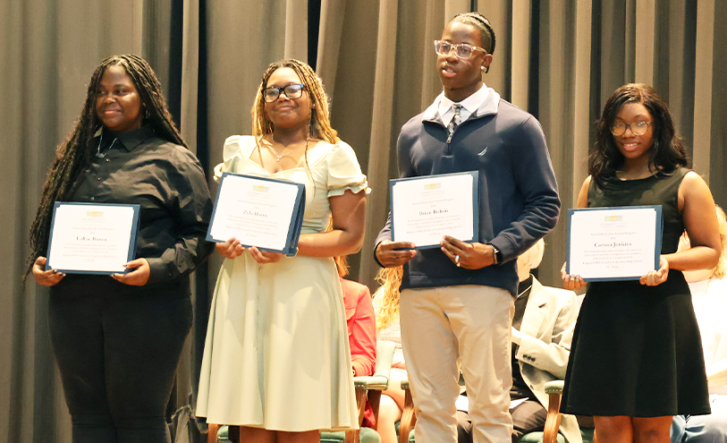 CMSD_Falcons's tweet photo. CMSD teacher awarded educator of the year, students receive scholarships at Columbus Lowndes Chamber Education Awards Ceremony https://t.co/EWQOOlOMCn https://t.co/gCZOTNz8aV