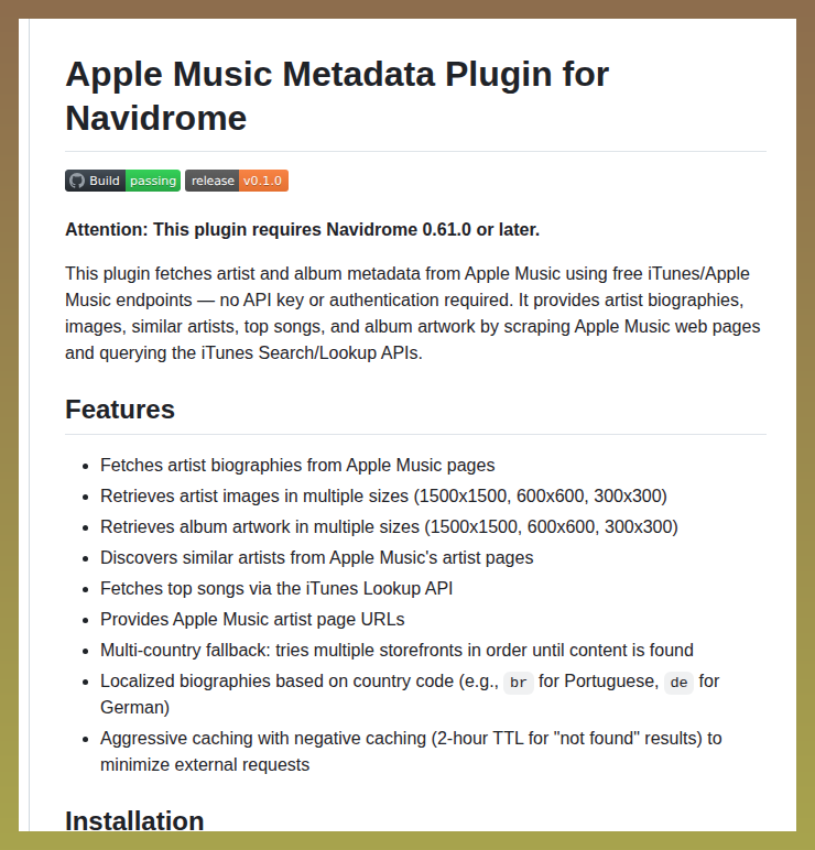 tom_doerr's tweet image. Fetches Apple Music metadata without API key

github.com/navidrome/appl…