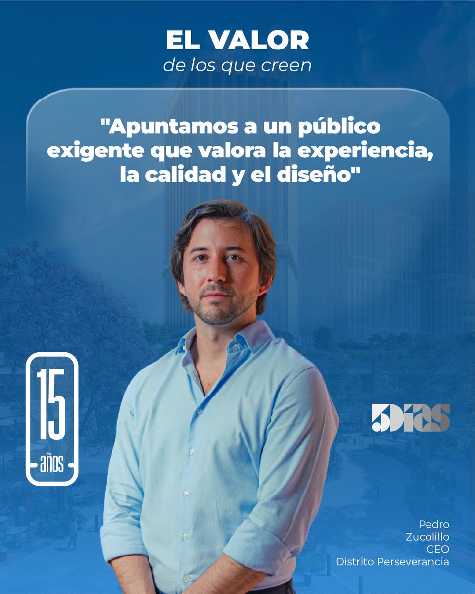 5DiasPy's tweet photo. 🚀 Distrito Perseverancia: El futuro de la vida urbana.
Pedro Zuccolillo, CEO de @distritoperseverancia, nos cuenta cómo este ecosistema redefine la conexión entre el trabajo, el hogar y el disfrute en la capital. 🇵🇾🏗️
#DistritoPerseverancia #Urbanismo #Asunción #RealEstate #5Días