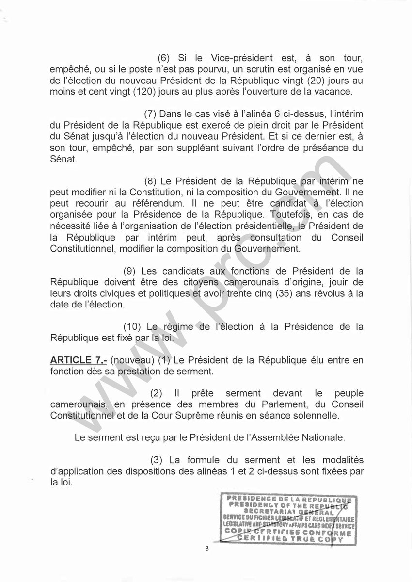 President Paul BIYA tweet media