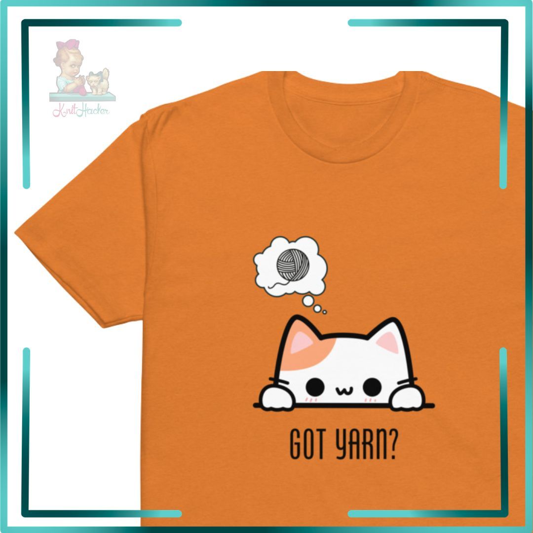 knithacker's tweet image. 'Got Yarn?' - Meet The T-Shirt That Asks the Only Question That Matters ... New Release! 👉 tinyurl.com/kpfx78v3 - come in 7 sizes &amp;amp; 9 colors #GotYarn #giftideas #tshirt #yarnlove 😻🧶