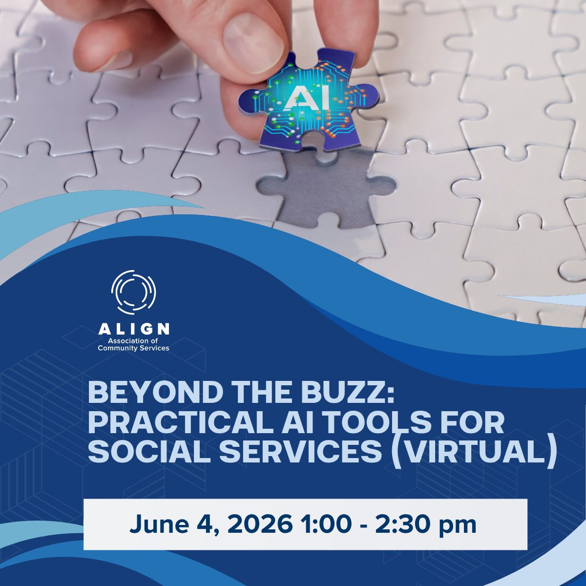 alignalberta's tweet image. Beyond the Buzz: Practical AI Tools for Social Services (Virtual)

📅 Thursday, June 4, 2026
🕐 1:00 PM – 2:30 PM (MT)
💻 Hosted on Microsoft Teams

👉 Register here: buff.ly/Rk7MqgA

#ALIGN #SocialServices #AI #HumanServices #NonprofitSector #EthicalAI #CommunitySupport