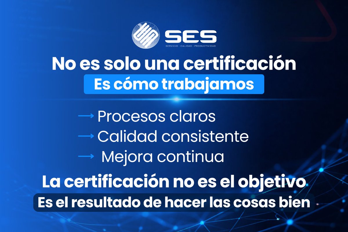 sesitdigital's tweet image. La certificación no cambia cómo trabajas.
Refleja cómo ya lo haces.
👉 La calidad no se declara, se construye en cada proceso.

#Calidad #Procesos #MejoraContinua #TransformaciónDigital #SES