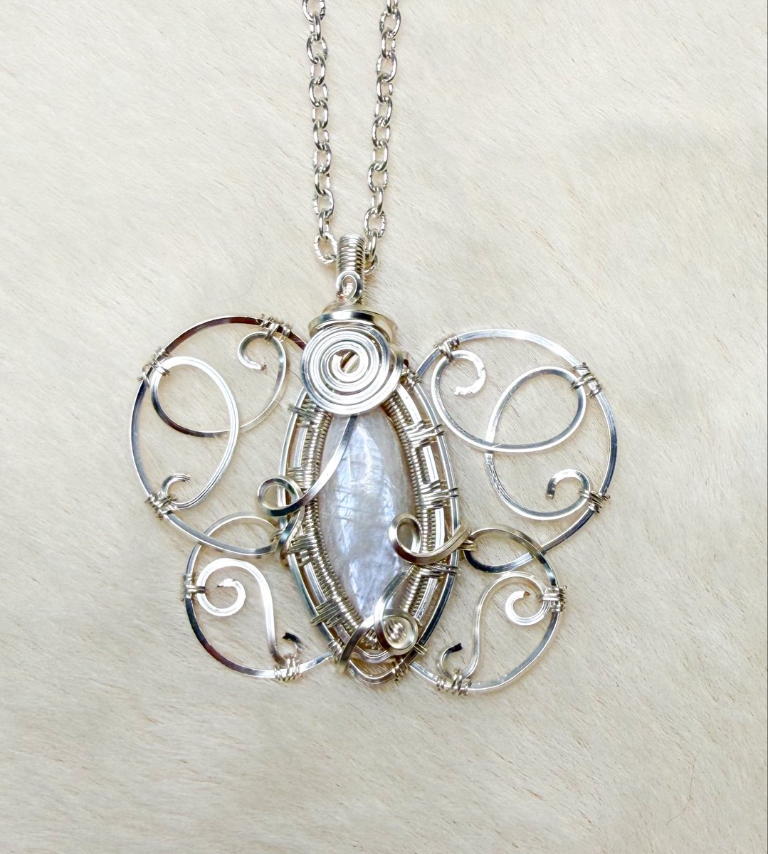 mother of pearl &amp; sieber agate dragonfly fairies &amp; rainbow moonstone butterfly pendants🦋🧚

“out of this world” collection will be on my shop April 16th at 8pm eastern time 🩵