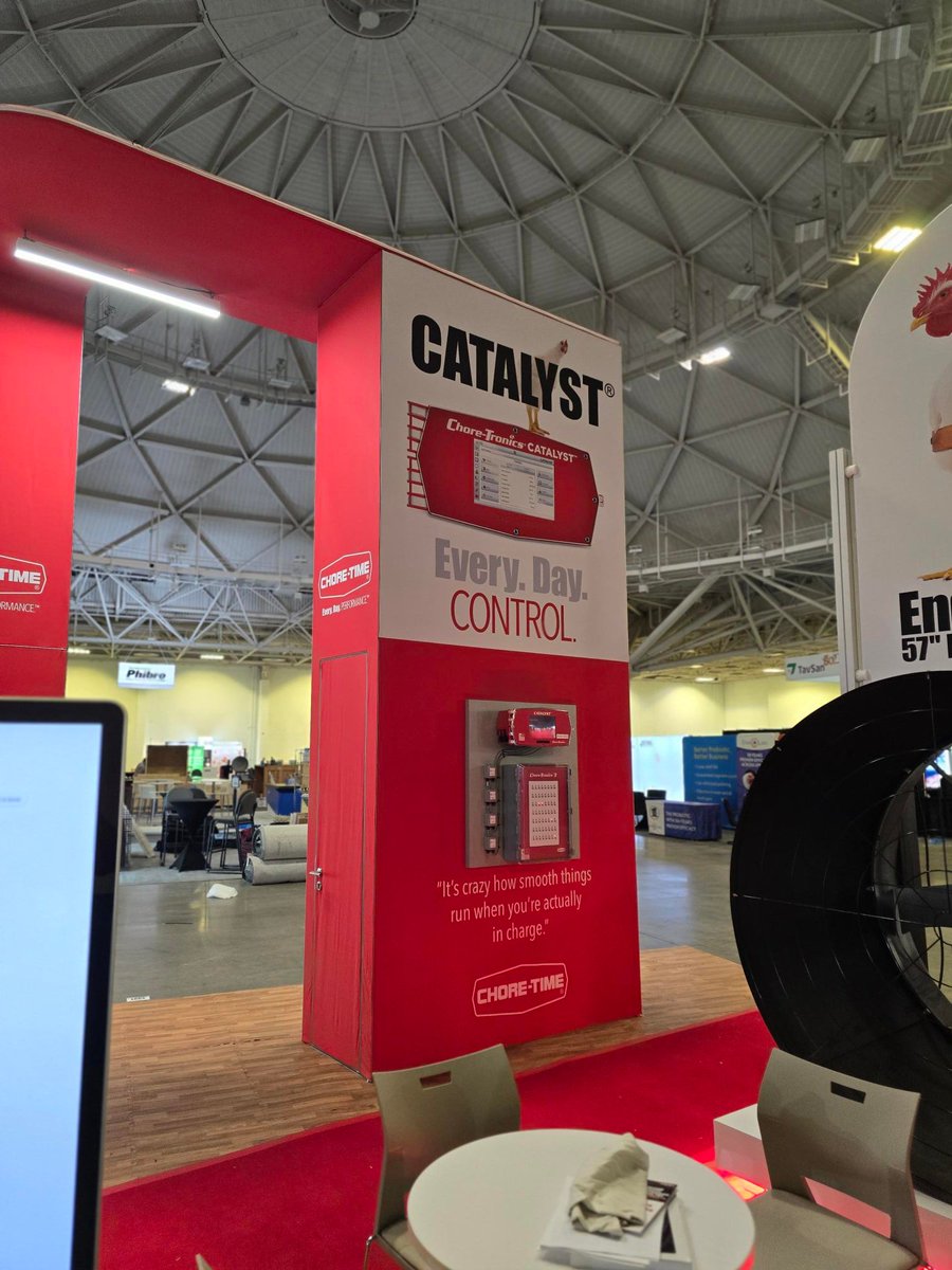 choretime's tweet photo. Chore-Time is getting ready for show time!
 
If you’re attending PEAK 2026, stop by our booth #1331 to learn how to reduce energy costs in your ventilation systems, improve performance in cage-free operations and much more.
 
#ChoreTime #PEAK2026 https://t.co/ZNwYUTx94P