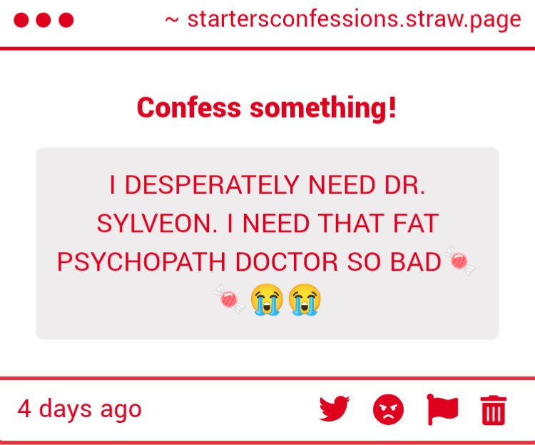 Starters Confessions (Open!) tweet media