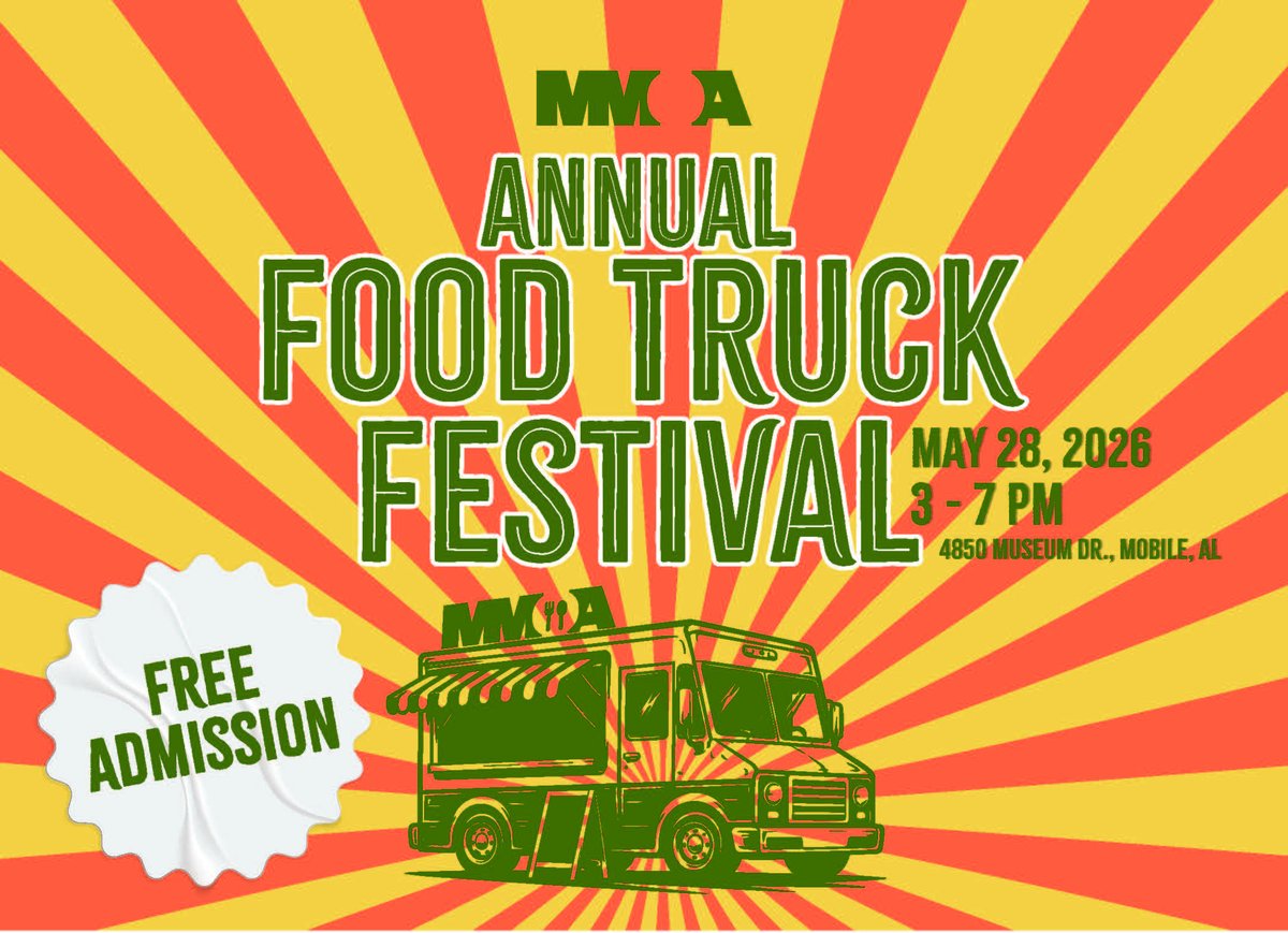 MobMuseumofArt's tweet photo. Calling all local food trucks!! 

MMoA Food Truck Fest - May 28 | 3-7 pm

Apply Here >> https://t.co/18JzlVVz3P https://t.co/sotpjdjuHY