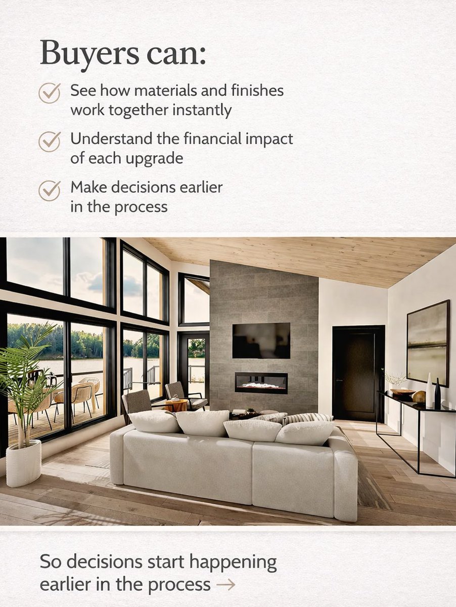 Aareas's tweet photo. Most delays in home buying come from uncertainty, not price. When buyers can’t clearly visualize options, decisions slow down. Interactive home configurators help buyers move forward faster.

Book your demo 👉 https://t.co/0b0fBb0LgK

#HomeConfigurator #VirtualDesignCenter https://t.co/7gNE4aBY4A