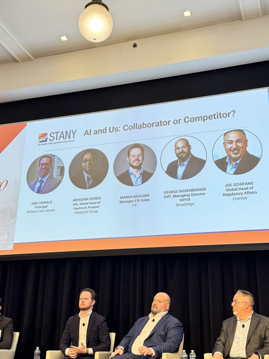 BlueOceanATS's tweet photo. Yesterday, we were proud to participate in @STANY_NewYork 90th Annual Conference on a timely panel on 24-hour trading. We were glad to highlight the growth, dominance of our after-hours equity global trading, as well as the industry’s move toward tokenization. https://t.co/4a4n83So7v