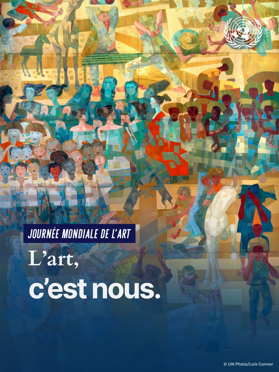 L'art nourrit la créativité, l'innovation et la diversité culturelle.

Il transmet les savoirs et rassemble les peuples autour de valeurs communes.

Ce mercredi, c'est la Journée mondiale de l'Art 🎨

unesco.org/fr/celebration…
