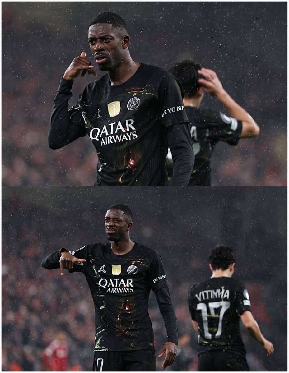 Julien_27LS's tweet image. LA CÉLÉBRATION DE DEMBÉLÉ APRÈS SON BUT FACE À LIVERPOOL COOOOLD 📞❌