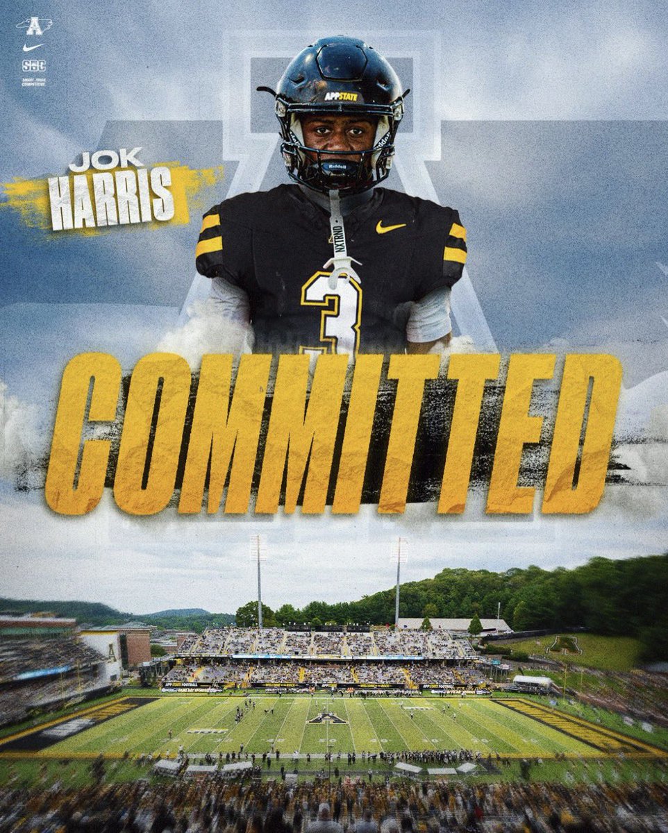 WestonScambler's tweet image. 2027 ATH Jok Harris (@Jok_Harris) out of Palmetto High School (FL) has officially committed to App State!