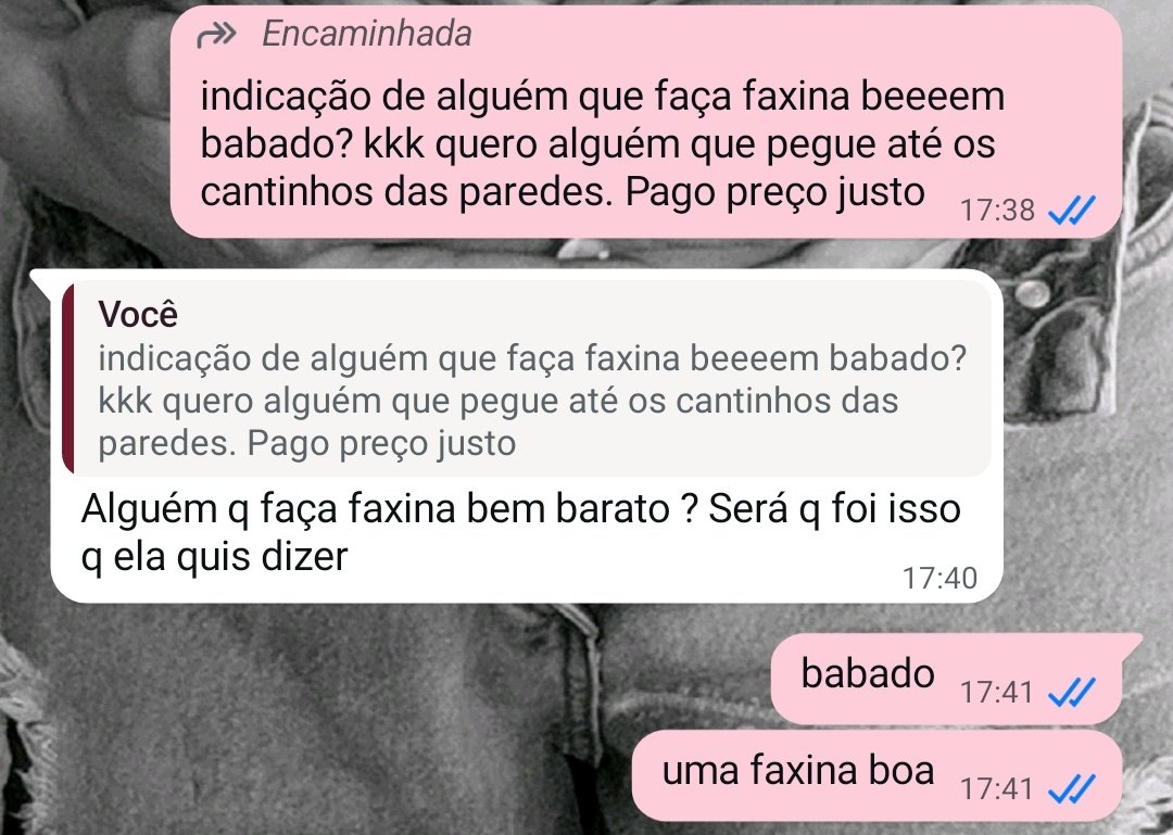 eu tendo que explicar o que é "babado" pra minha mãe