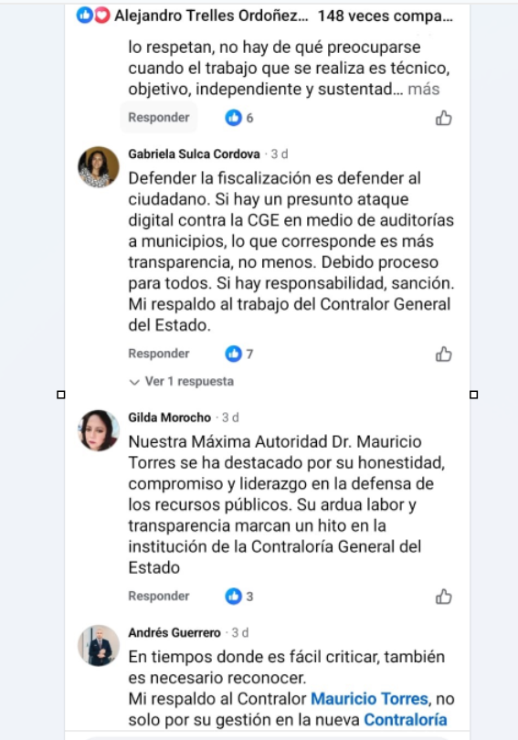 mejoresdiasEC's tweet photo. Entiendo que viven bajo amenazas y muchísima presión. Conozco a varios funcionarios desvinculados de la #Contraloría General del Estado por haber hecho lo correcto y no haberse prestado a lo irregular; personas que fueron humilladas y amedrentadas antes del castigo final: la desvinculación. 

(Recién voy a sacar a la luz el #CasoOrnato de #Pujilí. Señor #Contralor, tome nota @XMauricioTorres) 

Sé que hoy, incluso, les están revisando las computadoras, emitiendo listados de las páginas por donde navegan o de la información que buscan, y los están llamando desde Talento Humano. 

Comprendo todo, todos tenemos que ganar nuestro pan de cada día, pero, ¡por amor de Dios!, preferiría morirme de hambre antes que cumplir con este tipo de órdenes patéticas. 👇

Pd. Por cierto, ¿no les parece revelador que no haya un solo ciudadano —que no dependa del Sr. #Torres y que no sea un troll (lo mismo)— defendiendo la 'gran gestión' del Contralor?