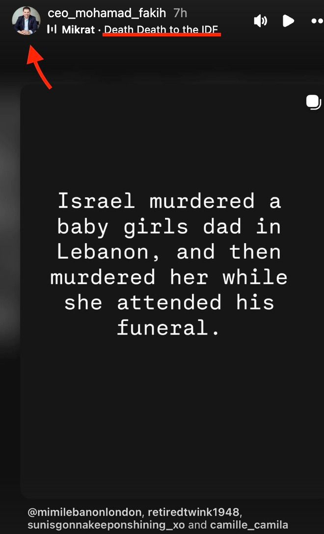 neveragainlive1's tweet image. Why is the CEO of Paramount Foods sharing on his Instagram account "Death to the IDF?  This is antisemitic incitement. instagram.com/stories/ceo_mo…