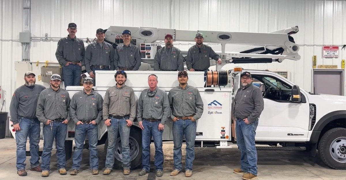 FortMorganCO's tweet photo. ⚡️Today, April 18, is National Lineman Appreciation Day.

We'd like to thank these individuals who go above and beyond to keep Fort Morgan powered. 👏

#FortMorganCO #NationalLinemanAppreciationDay https://t.co/6iIxpt4JcO