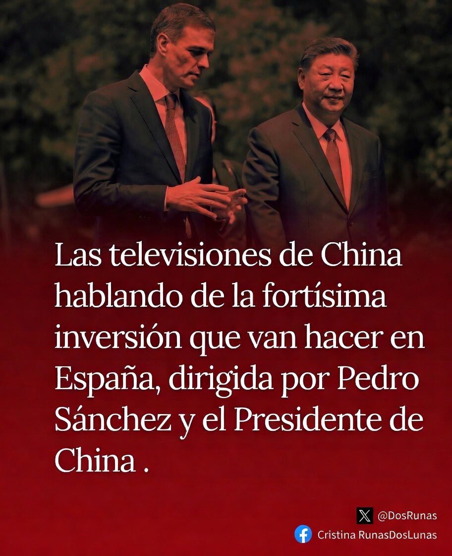 InversorMagec's tweet photo. Pedro Sánchez y Xi Jinping firman 19 acuerdos en Pekín.
Se crea un Mecanismo de Diálogo Estratégico Diplomático (al nivel de Francia y Alemania) y se impulsan exportaciones españolas.
Relación elevada al mayor nivel en 53 años.
#EspañaChina #SánchezXi https://t.co/sQaC9LTuCJ